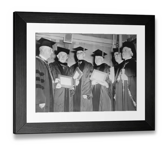 Framed Print : Theology Degree Recipients in Caps and Gowns Framed Print : Theology Degree Recipients in Caps and Gowns