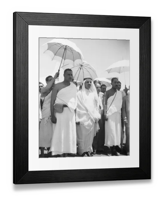 Framed Print : Prime Minister Nasser Arrives in Mecca Framed Print : Prime Minister Nasser Arrives in Mecca