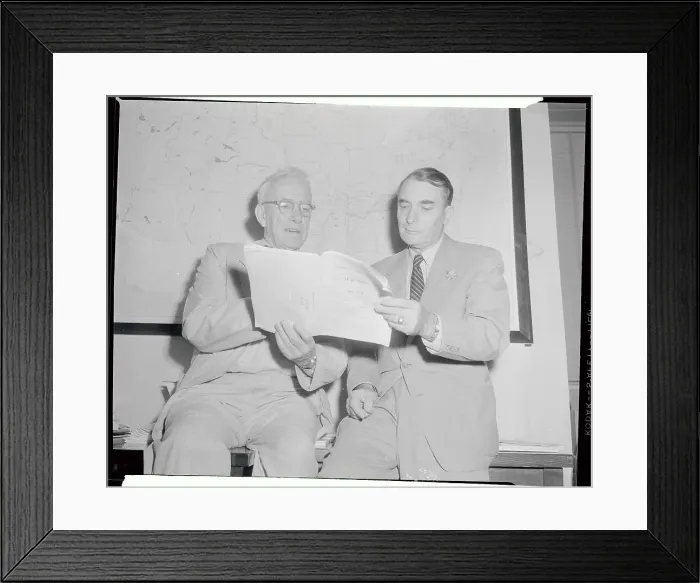 Framed Print : George Aiken and Clifford Hope Studying Farm Bill Framed Print : George Aiken and Clifford Hope Studying Farm Bill