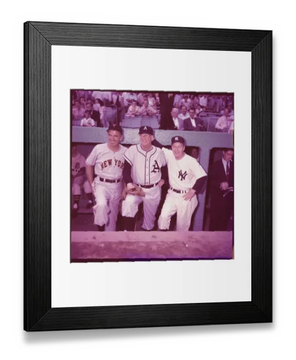 Framed Print : Baseball Players Posing Together Framed Print : Baseball Players Posing Together
