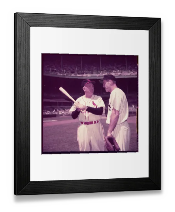 Framed Print : Rogers Hornsby and Hank Bauer Chatting Framed Print : Rogers Hornsby and Hank Bauer Chatting