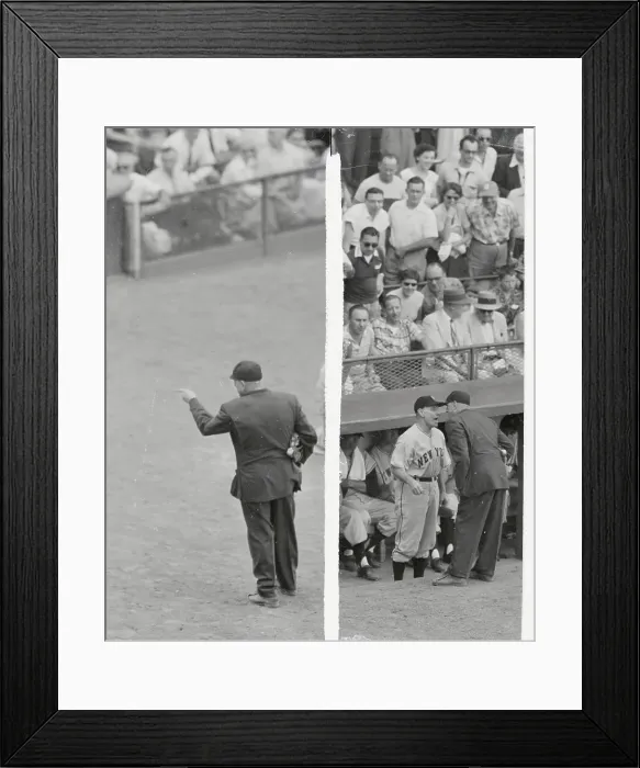 Framed Print : Leo Durocher and Umpire in Conflict Framed Print : Leo Durocher and Umpire in Conflict