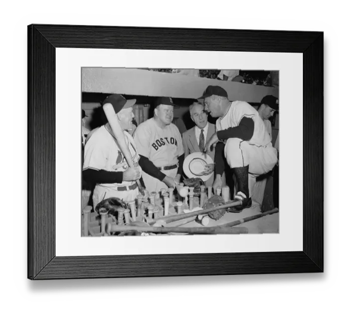 Framed Print : Rogers Hornsby with Others at Old Timers Game Framed Print : Rogers Hornsby with Others at Old Timers Game