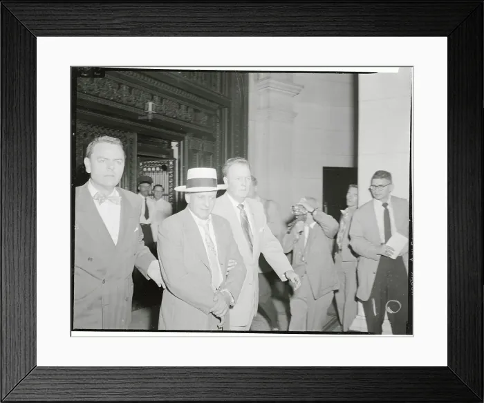 Framed Print : Roger Touhy Being Led to Jail Framed Print : Roger Touhy Being Led to Jail