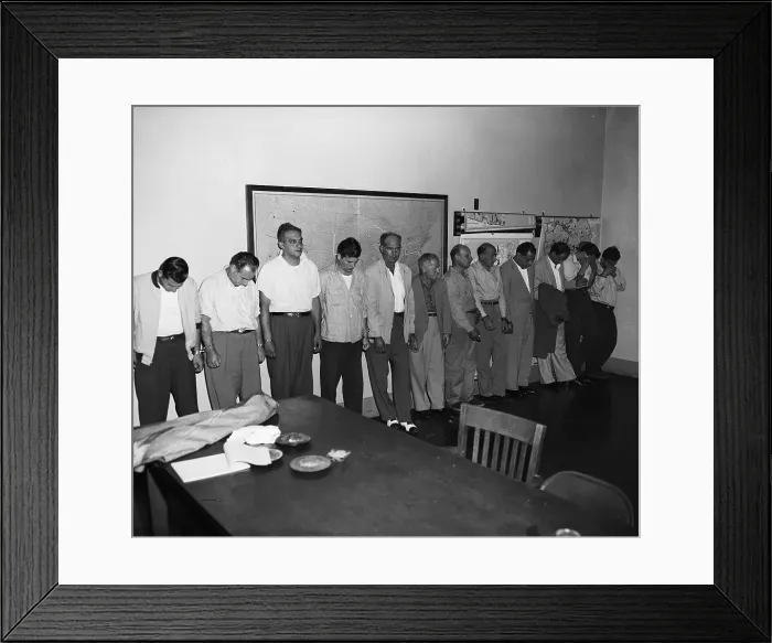 Framed Print : Men Handcuffed to Each Other Framed Print : Men Handcuffed to Each Other