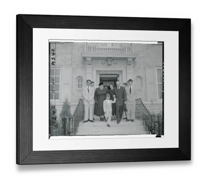 Framed Print : Dionne Family Leaving Their Home Framed Print : Dionne Family Leaving Their Home