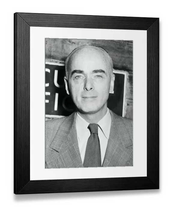 Framed Print : Portrait of Cedric Belfrage Framed Print : Portrait of Cedric Belfrage