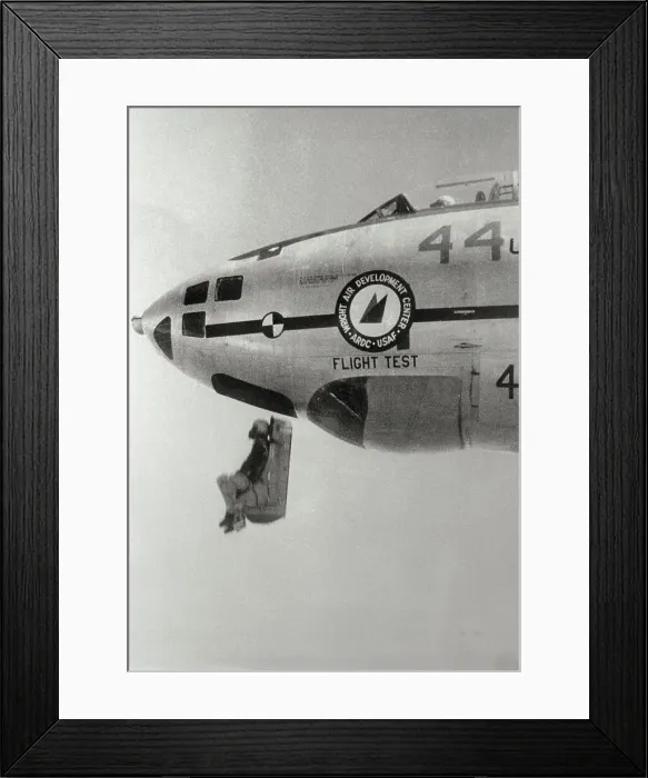 Framed Print : Air Force Pilot Testing Ejection Seat