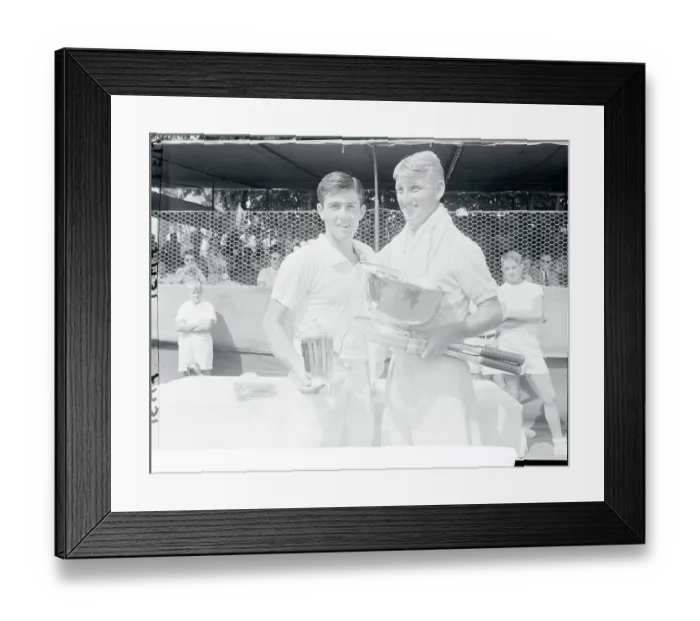 Framed Print : Lewis Hoad Holding a Winner's Trophy Framed Print : Lewis Hoad Holding a Winner's Trophy