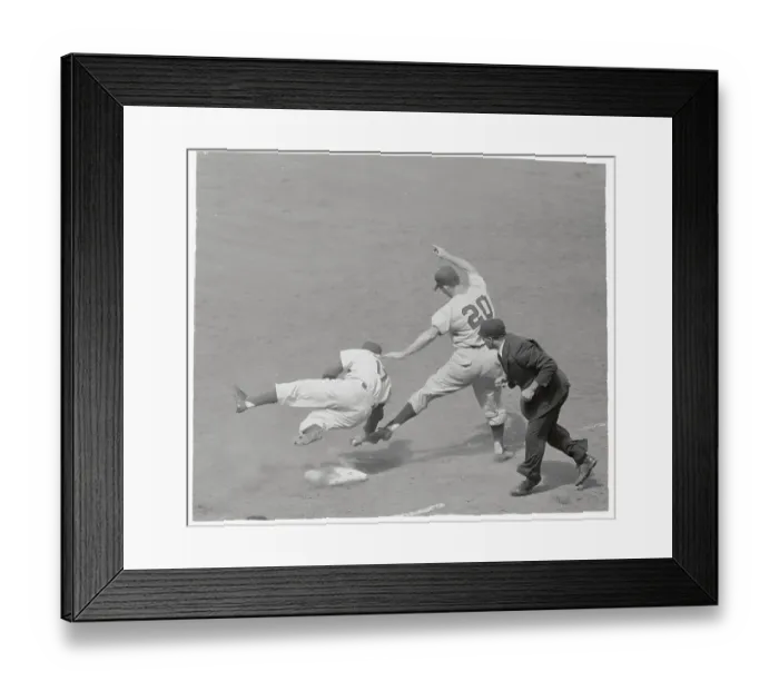 Framed Print : Play at First Base Framed Print : Play at First Base