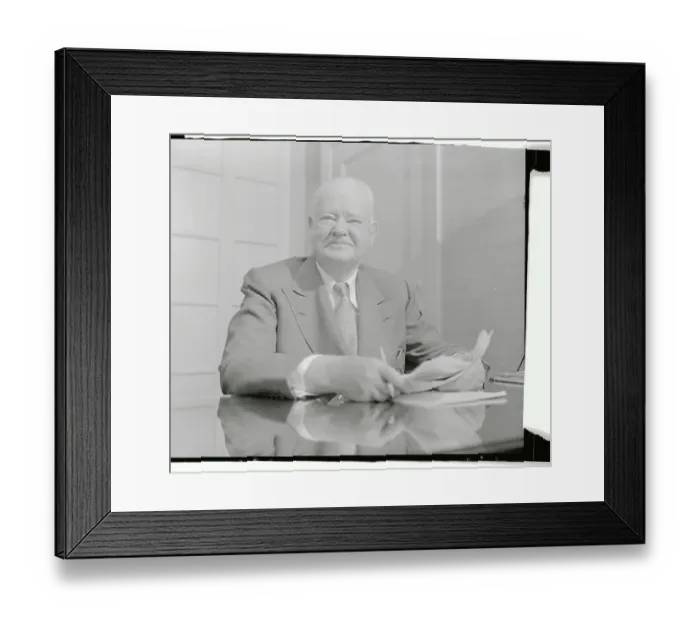 Framed Print : Portrait of Herbert Hoover Framed Print : Portrait of Herbert Hoover