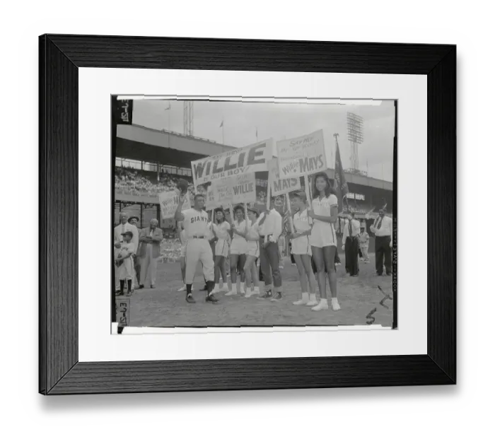 Framed Print : Fans Celebrating Willie Mays Framed Print : Fans Celebrating Willie Mays
