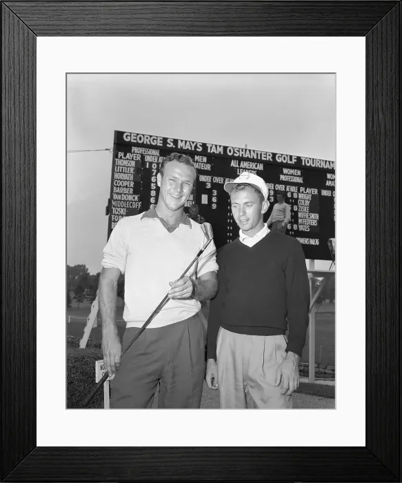 Framed Print : Arnold Palmer with Eddie Merrins Framed Print : Arnold Palmer with Eddie Merrins