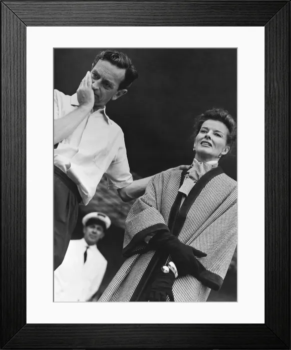 Framed Print : Katharine Hepburn Working with David Lean Framed Print : Katharine Hepburn Working with David Lean