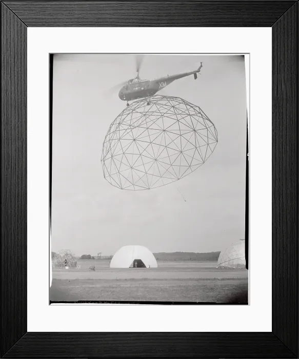 Framed Print : Helicopter Lifting Hangar Framed Print : Helicopter Lifting Hangar