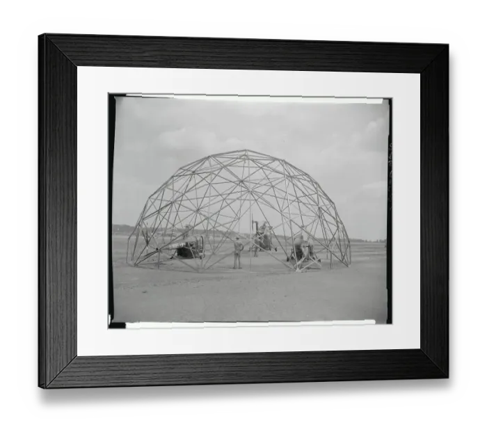 Framed Print : Dome Shaped Hangar Framed Print : Dome Shaped Hangar