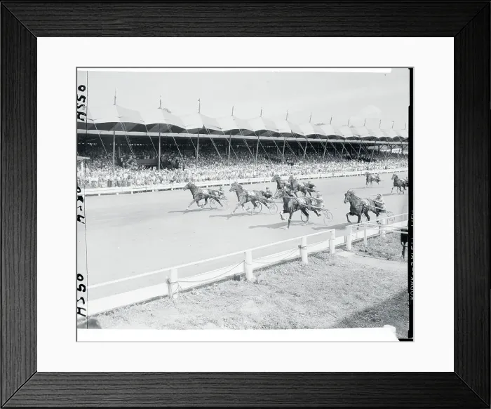 Framed Print : Horses Racing in the Hambletonian Framed Print : Horses Racing in the Hambletonian