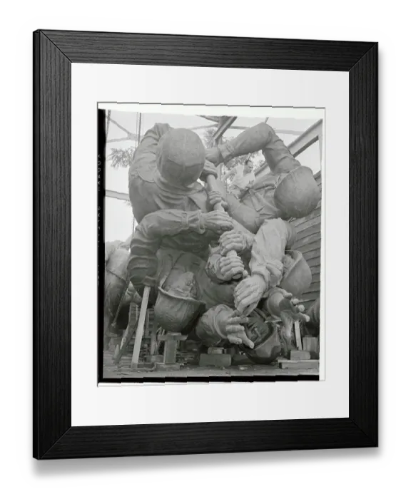 Framed Print : Eugene Bedi Working on a Sculpture Framed Print : Eugene Bedi Working on a Sculpture