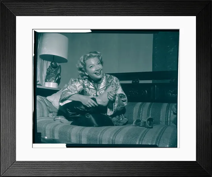 Framed Print : Anne Baxter Showing Off Her Toe Ring Framed Print : Anne Baxter Showing Off Her Toe Ring