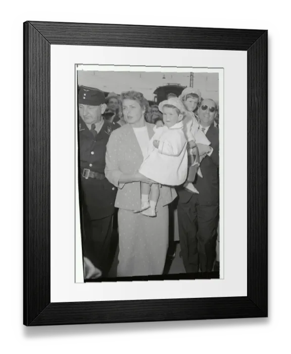 Framed Print : Ingrid Bergman and Family Framed Print : Ingrid Bergman and Family