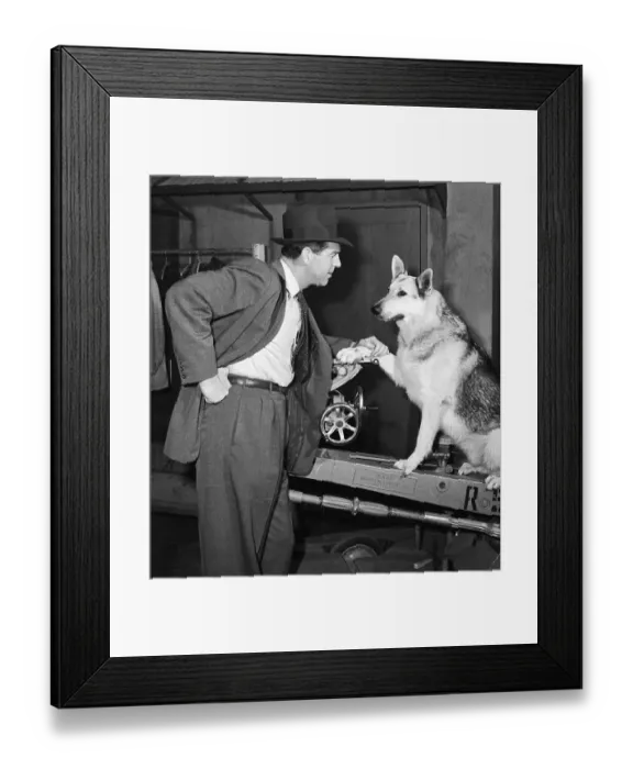 Framed Print : Fred MacMurray Chatting with Rin