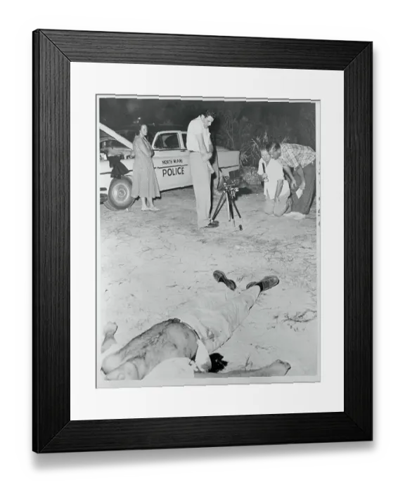 Framed Print : Police Looking for Evidence Framed Print : Police Looking for Evidence