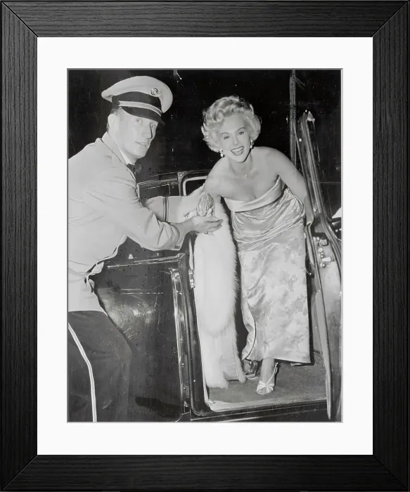 Framed Print : Eva Gabor Being Helped out of Her Limousine Framed Print : Eva Gabor Being Helped out of Her Limousine