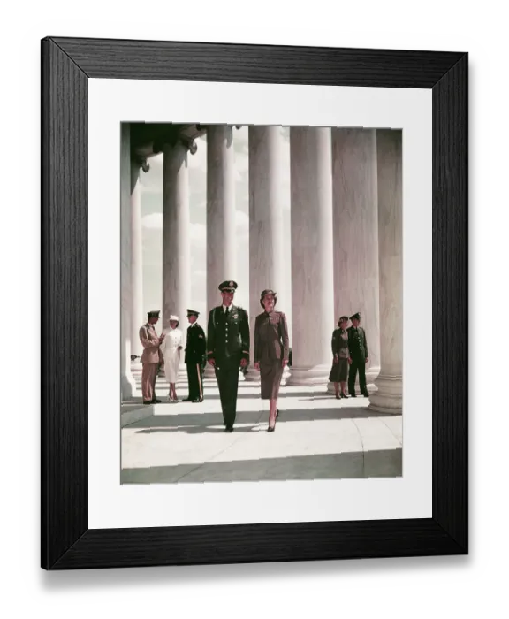 Framed Print : Military Officers Standing in Front of Jefferson Memorial Framed Print : Military Officers Standing in Front of Jefferson Memorial