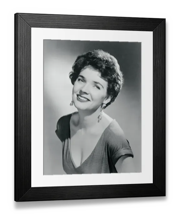 Framed Print : Portrait of Polly Bergen Smiling Framed Print : Portrait of Polly Bergen Smiling
