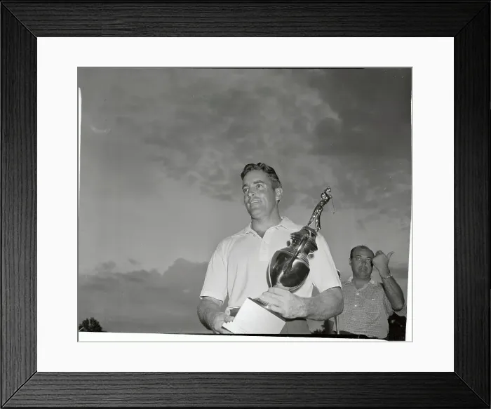 Framed Print : Frank Stranahan Holding Trophy Framed Print : Frank Stranahan Holding Trophy