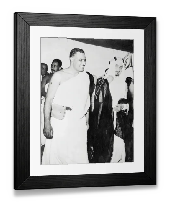 Framed Print : Abdul Nasser Visiting Emir Fisal on Trip to Mecca Framed Print : Abdul Nasser Visiting Emir Fisal on Trip to Mecca