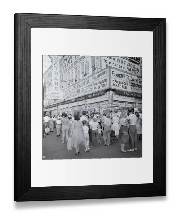Framed Print : Nathan's Hot Dog Emporium