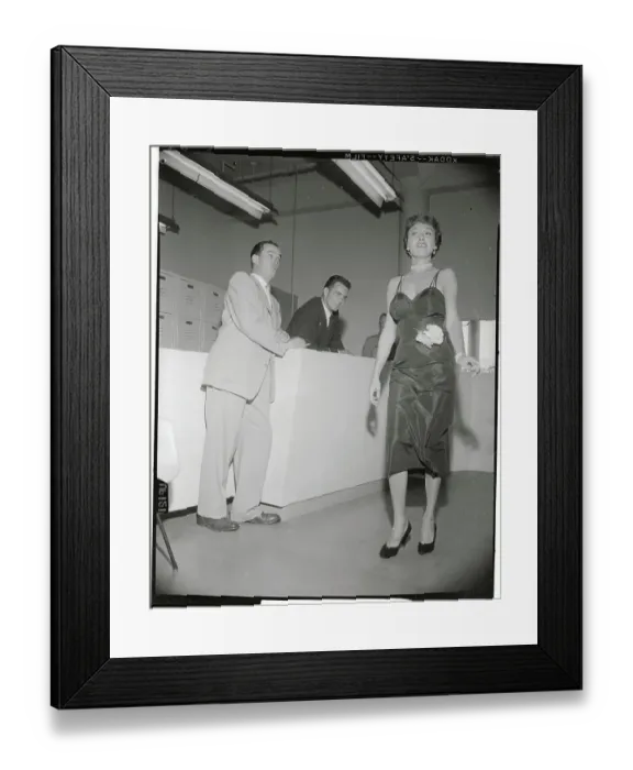 Framed Print : Alix Talton Walking Past Some Men
