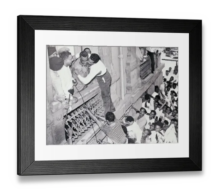 Framed Print : Gamal Abdel Nasser Receiving Kiss from Citizen
