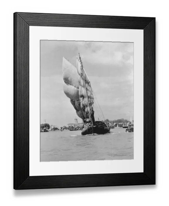 Framed Print : Majestic Sailboat in Singapore Harbor Framed Print : Majestic Sailboat in Singapore Harbor
