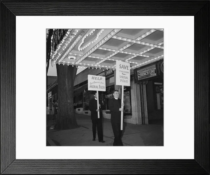 Framed Print : Roman Catholic Priests Picketing Framed Print : Roman Catholic Priests Picketing