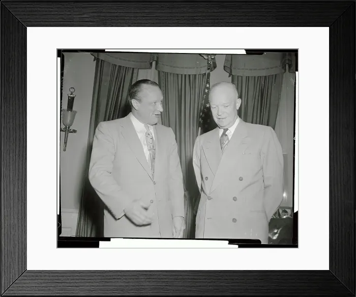 Framed Print : William F. Knowland Speaking to President Eisenhower Framed Print : William F. Knowland Speaking to President Eisenhower