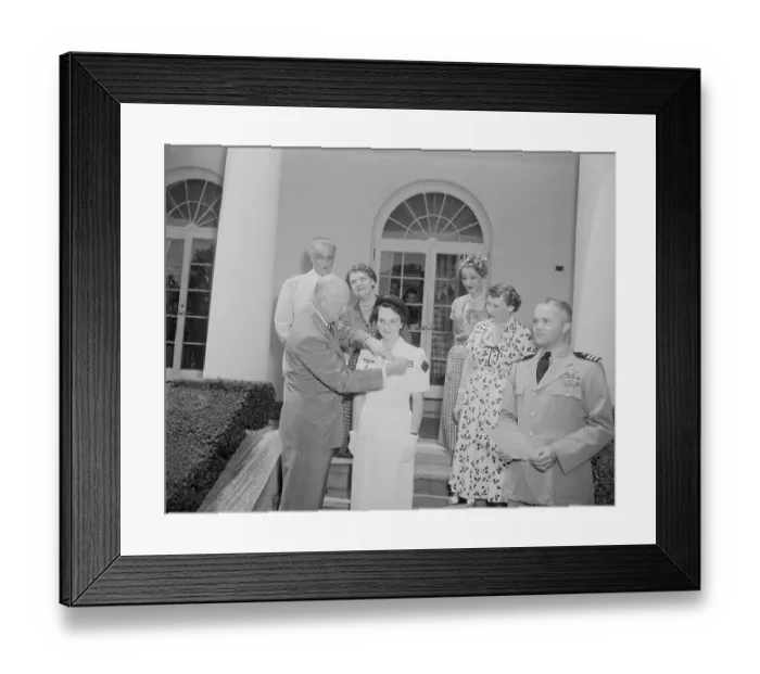 Framed Print : President Eisenhower Awarding De Galard-Terraube Framed Print : President Eisenhower Awarding De Galard-Terraube