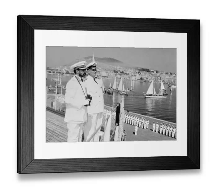 Framed Print : Emperor Selassie with Josip Broz Tito Framed Print : Emperor Selassie with Josip Broz Tito