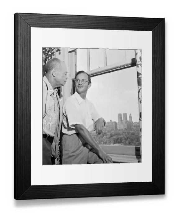 Framed Print : Wally Cox Talking with Donald MacDonald Framed Print : Wally Cox Talking with Donald MacDonald