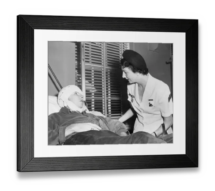 Framed Print : De Galard-Terraube Visits Patient