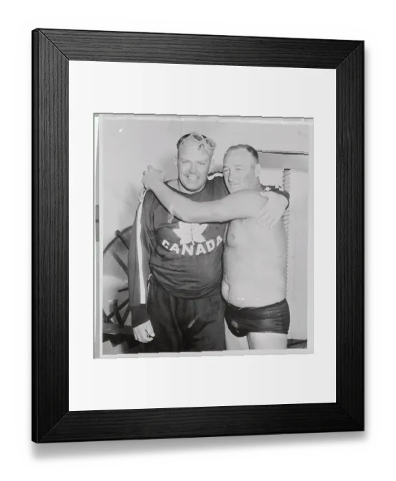 Framed Print : Portrait of Tom Park and Cliff Lumsgen Framed Print : Portrait of Tom Park and Cliff Lumsgen