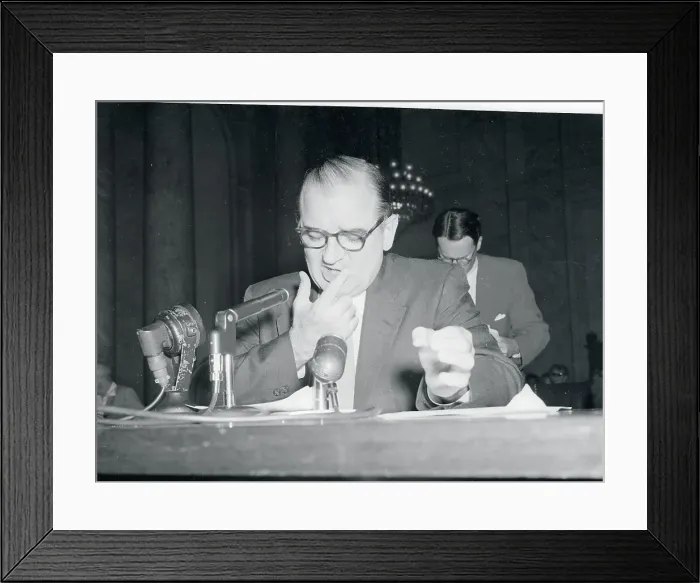 Framed Print : McCarthy Testifying at a Hearing Framed Print : McCarthy Testifying at a Hearing