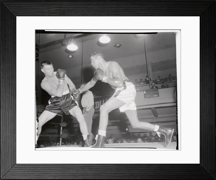 Framed Print : Paul Andrews and Yvon Durelle Fighting Framed Print : Paul Andrews and Yvon Durelle Fighting