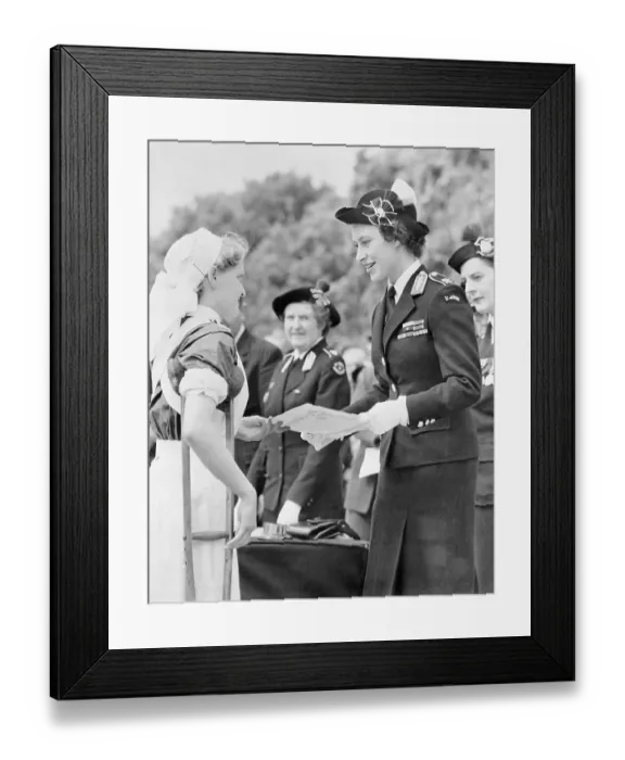 Framed Print : Princess Margaret Presenting Award to Cadet Framed Print : Princess Margaret Presenting Award to Cadet