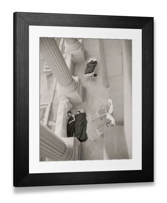 Framed Print : Pages Sleeping on a Balcony Framed Print : Pages Sleeping on a Balcony