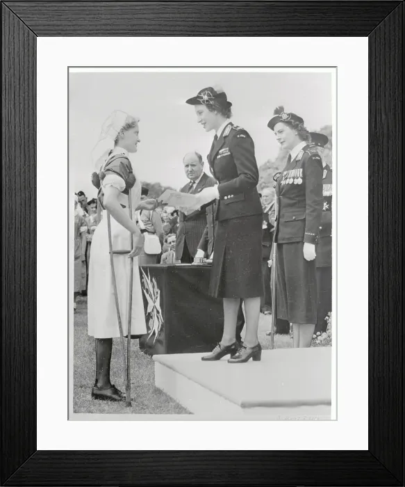 Framed Print : Barbara Goodyear with Princess Margaret Framed Print : Barbara Goodyear with Princess Margaret