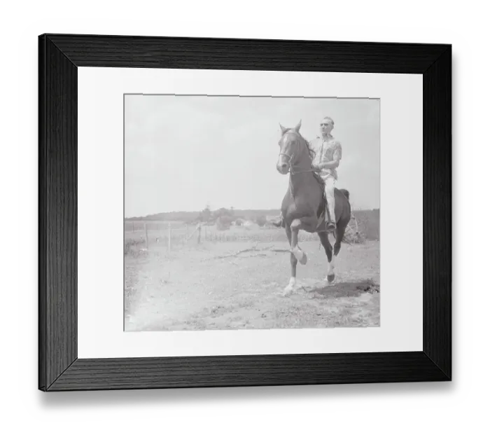 Framed Print : Wayne Morse Riding His Horse Framed Print : Wayne Morse Riding His Horse