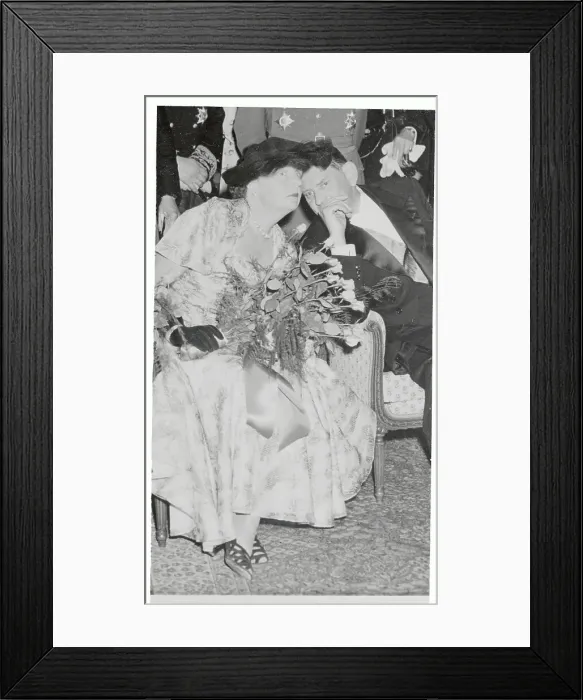 Framed Print : Rene Coty with Queen Juliana Framed Print : Rene Coty with Queen Juliana