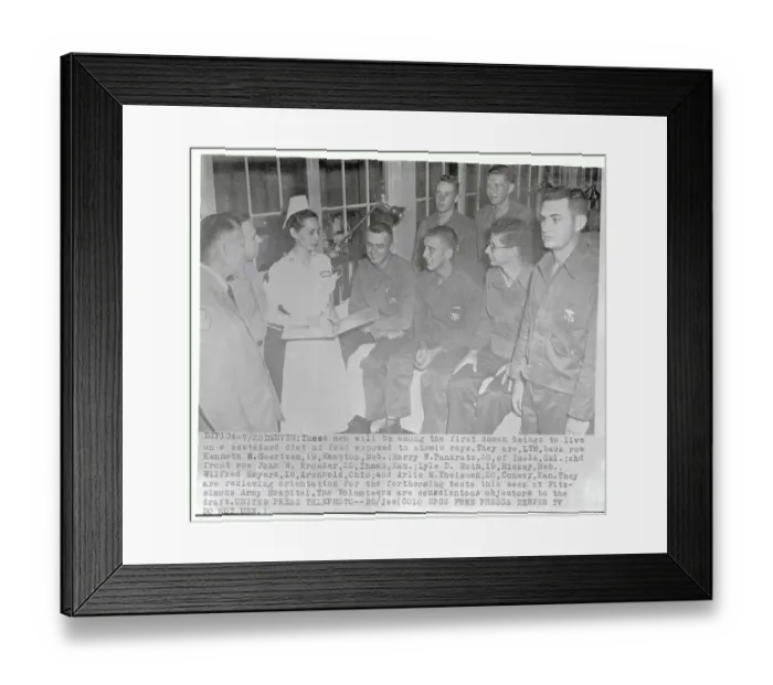 Framed Print : Young Men in Army Hospital Framed Print : Young Men in Army Hospital